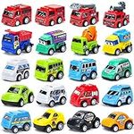 20 Pack Pull Back City Cars and Tru