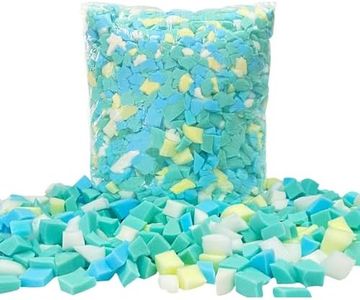 5LBS (2.2KG) Shredded Memory Foam Filling for Bean Bag Filler, Pillow Couch Cushion Dog Bed Arts Crafts Refill, Without Added Gel Particles, Premium Soft for Stuffing(Multi Color)