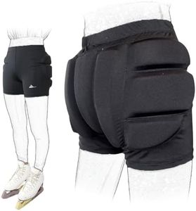 Skating Spirit Padded Shorts Protective Crash Pants Tailbone Hip Butt Pad for Ice Figure Roller Skating Skateboarding Skiing Snowboarding (XL) Black