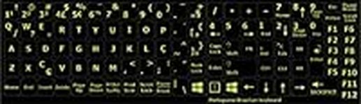 Glowing Fluorescent Portuguese Brazilian Keyboard Stickers