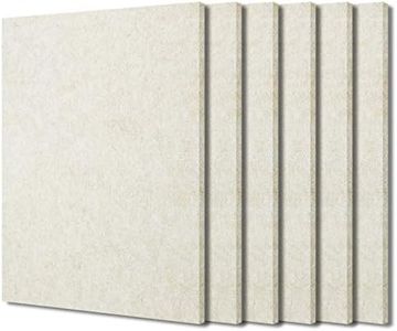 BXI Sound Absorber - 400 X 300 X 9 mm 6 Pack High Density Acoustic Absorption Panel, Sound Absorbing Panels Reduce Echo Reverb, Tackable Acoustic Panels for Wall and Ceiling Acoustic Treatment (Shallow Camel,S,US)