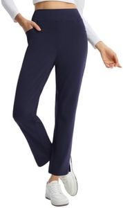 baleaf Women's Fleece Lined Pants 25" Petite Winter Travel Navy Blue S