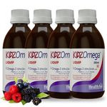 HealthAid KidzOmega - 800ml | Ideal For Kids Where Yummy Meets Healthy | Omega 3 DHA with Vitamin C, D, E | Omega 3 syrup for kids optimal growth | Supports Brain Health | Mix Berry Flavor