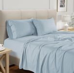 CHATEAU HOME COLLECTION 800-Thread-Count Egyptian Cotton Deep Pocket Sateen Weave Sheet Set (Full, Ballad Blue)