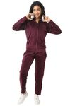 NIVIK TRACK SUIT. Woolen hooded sweatshirt and payjama. Winter wear track suit for women. Woolen track suit for women. (MEDIUM, WINE)