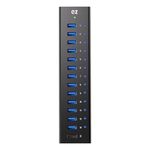 QZ Active Powered USB Hub, 14 Port USB Hub with 12V 5A 60W Power Adapter, USB 3.1 Gen 1