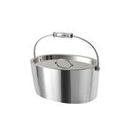 Crafthouse by Fortessa Professional Metal Barware/Bar Tools by Charles Joly, 12" x 5.25" Stainless Steel Ice Bucket with Handle and Drain Tray