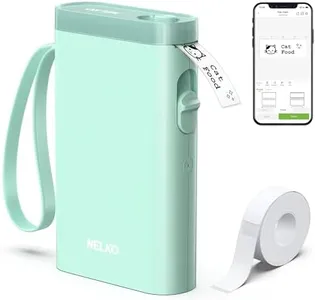 Nelko Label Maker Machine with Tape, P21 Bluetooth Label Printer, Wireless Mini Label Makers with Multiple Templates for Organizing Office Home, Green