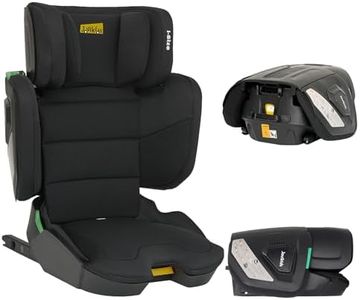 Jovikids i-Size Siège Auto Pliable avec ISOFIX Fixation, Siège Auto de Voyage Portable pour Enfant 100-150cm, Environ 3 à 12 ans, ECE R129/03 - Noir