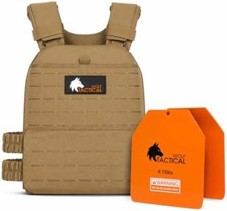 Wolf Tactical Weighted Vest Bundle with 8.75 lbs Plates – Adjustable Training Vest Set