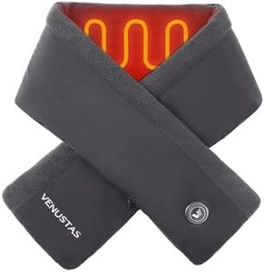 Venustas Heated Scarf with Battery, Up to 20H Runtime, Rechargeable Heated Neck Warmer for Women Men, Water-Resistant Nylon Shell & Anti-Static Recycled Insulation, 3 Heat Settings