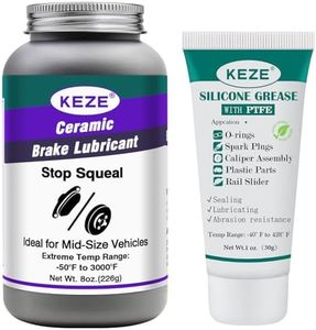 Keze High Temp Ceramic Brake Parts Lubricant Extreme Brake Grease 8 oz Silicone Grease with PTFE,Teflon-Based Lubricant Silicon Grease Tube 1 oz 1 Pcs
