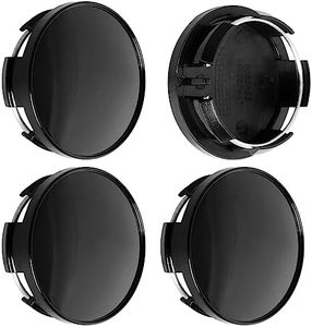2.5Inch 63MM Wheel Center Caps for Dodge RAM 1500 Rim Hub Caps 6KF18TRMAA, Pack of 4 (Gloss Black, Outer 63MM, Inner 56MM, Easy DIY Installation)