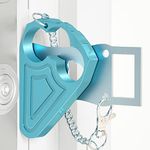 Portable Door Lock, Hotel Door Locks for Travelers Metal, Prevent Unauthorized Entry, Apartment Essentials, Home Security, Traveling Essentials,Blue