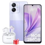 Blackview Smartphones, Color 8 16GB+256GB(TF 1TB), 6000mAh, Fast Charge, 6.75’’ FHD+ 90Hz, Android 13 Phone, 50MP Main Camera, 4G Phone Unlocked, 3 Card Slots, Fingerprint,GPS - Purple