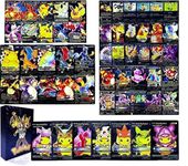 Mallexo Real Black Pokemn Cards Game for Kids 55PCs Genuine Deck Game Card Playing Trading Cards Real VIP Assorted TCG Deck Box V Series Card Vmax GX Cards and Common Rare Mystery Card-Z for Kids