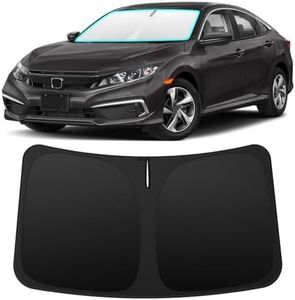 INSAUTO Custom Fit Windshield Sun Shade Accessories for Honda Civic 2016-2021, Foldable Front Window Sunshade, UV & Heat Reflector, Keeps Interior Cool, Includes Storage Bag