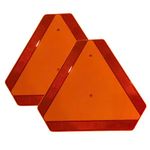 APSMOTIV Red Triangle Safety Reflectors with Screws Suitable for Mahindra, TATA, Eicher, Ashok Leyland, Ace, Magic Tractor Cars Truck Universal Applications