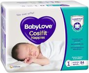 BabyLove Cosifit Newborn Nappies Size 1 (up to 5kg) | 1 Month Supply 252 Pieces (3 X 84 pack)