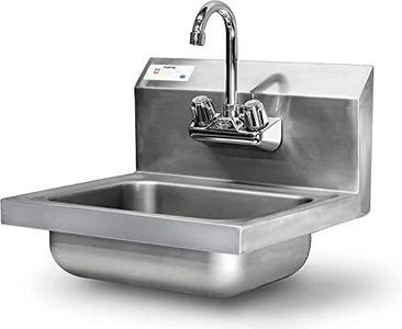 Pantin 12W x 17D in Stainless Steel Commercial Wall Mount Hand Washing Sink - NSF Listed, TP-800A