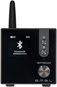 S.M.S.L SA300 High Power 2.1 Bluetooth 5.0 Remote Control HiFi Audiophile Stereo Digital Amplifier,Infineon's MA12070 Chip 80W x 2 Class D Power Amplifier,APTX Input,Multiple Equalizer Modes (Black)