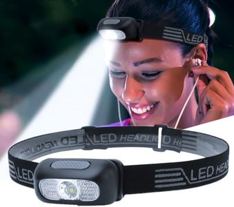 NEOPOL Motion Sensor Headlamp LED Rechargeable Head Torch Flash Light Waterproof Adjustable for Cycling, Camping, Hiking