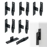 6 Pairs Bath Panel Clips Kickboard Clips Kick Board Plinth Clips Drop On/Hook On Push in Plinth Fasteners Fittings Press Fit Panel Clips