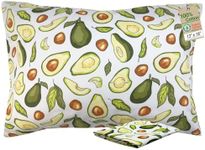 ZPECC Toddler Pillow with Pillowcase - 13x18 Organic Cotton Hypoallergenic Small Kids Travel Pillow for Sleeping Crib Daycare Nursery Stroller (Intended for Age 2 and up) Avocado