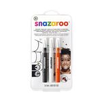 Snazaroo Brush Pens, Halloween Pack of 3, Safe and Non-Toxic, Precision Brush Nib, for Ages 3+,