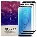 2 PACK Screen Protector for Samsung Galaxy S9 Tempered Glass [HD Full Coverage] [Easy Installation] [3D Curved Edge] [Scratch Resistant] [9H Hardness] [Bubble Free] Protective Film