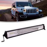 SORAX (6 Months Warranty 21 Inch Light Bar 6000K Off-Road Spot Flood Combo Led Bar Light Waterproof compatible for Car, Truck, 4X4, ATV, Boat, Jeep, LED Light Bar White (1PCS)