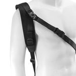 HUNTPAL Stalker Sling Hunting Rifle Shotgun Gun Sling with Hands-Free Crossbody Chest Strap, Universal Comfortable Neoprene Padded Adjustable Shoulder Strap for Hunter (Full Black, Stalker Style)