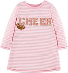 Mud Pie Baby Girls Dress, Pink Football, Small