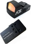 Ade Advanced Optics Crusader RD3-009 Red Dot Sight + Optic Mounting Plate for Smith Wesson SW MP 380 Shield EZ Pistol + Standard Picatinny Mounting Plate