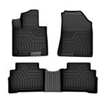 FIILINES Floor Mats for Kia Sportage 2023 2024 2025, All Weather Guard TPE Floor Liners for Sportage, 1st & 2nd Row, Black (Only Fit Non-Hybrid Models)