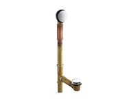 Kohler K-7259-CP Clearflo Brass Toe Tap Bath Drain, Polished Chrome