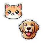 magneverse Cat & Dog Fridge Magnet Set for Pet Lovers, Premium Acrylic Fridge Magnets for Kitchen & Home Decor (Set of 2 Magnets)