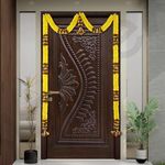 Daedal crafters Mini Thoma Lemon Yellow Toran for Main Door Entrance, Reusable Thoran for Mandir & Living Room Décor, Bandarwal for Festival Decoration, Flower Hanging for Home Décor (60x42 inch)