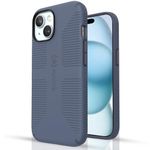 Speck iPhone 15 Plus Case - Built for MagSafe, Drop Protection Grip – iPhone 15 Plus & iPhone 14 Plus - Scratch Resistant, Soft Touch, 6.7 Inch Phone Case - CandyShell Grip Mystery Blue/Faded Denim