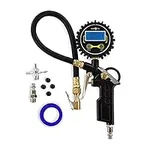 Segomo Tools 250 PSI Digital Tire Inflator With Pressure Gauge - Heavy Duty Digital Tire Inflator With Air Compressor Accessories & Air Chuck - Tire Pressure Gauge With Inflator - DTIK1