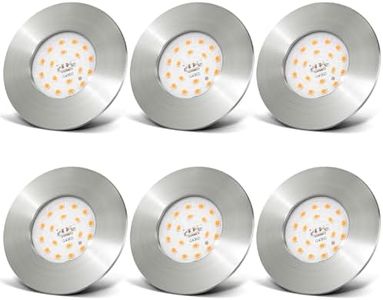 Dehobo LED Recessed Ceiling Spot Lights Downlight for Ceiling 6W 3000K Recessed Spotlight Downlighter IP44 Bathroom Slim LED Recessed Lights for Kitchen Living Room Bedroom Hotel Not Dimmable 6 Pack