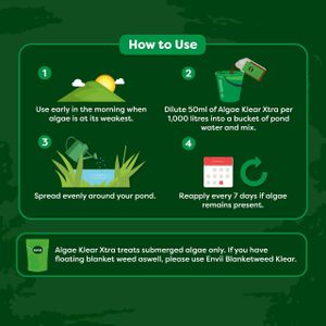 Envii Algae Klear Xtra Pond Blanket Weed Treatment – 500ml, Safe for Fish & Plants