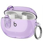 Olytop for Studio Buds/Buds + Clear Case with Lock 2021/2023, Soft Transparent TPU Protective Cover Skin with Keychain Women Men for Studio Buds/Buds Plus Earbuds - Purple