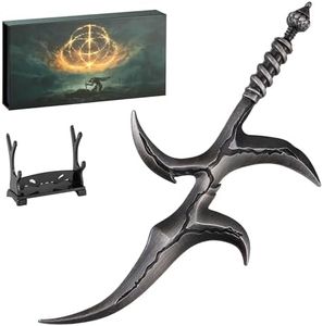JHCPKS Elden Rings Black Knife,7.09 Inch Metal Craft Equal Scale Reduced Model, Best Choice of Collection Lovers, Exquisite Ornament for Computer Desk, Good Gift for Him/Her
