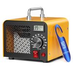 Ozone Generator, 60000 mg/h High Capacity Ozone Machine, Air Purifier with 120 Min Timer, Temperature Humidity Display, Ozone Odor Eliminator Suitable for Home, Car, Office, Garage, Smoke, Pet Odours
