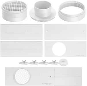 VIVOSUN Window Vent Kit, Portable AC Window Seal Kit, Fit with 4”/6” Ducting & 5.9” Hose for Sliding Window, Adjustable AC Vent Kit for Duct Fans, Air Conditioner, Dryer