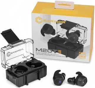 EARMOR Shooting Ear Protection, NRR 30dB Bluetooth 5.4 Wireless Noise Cancelling Sound Amplification Electronic Hearing Protection for Tactical, Hunting, Gun Range M20T PRO