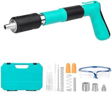 SONEE Concrete Nail Gun Kit, 5 Speed Adjustable Manual Nail Gun for Concrete, Woodworking Decoration Nailer Gun, Wall Fastening Tool (Green)