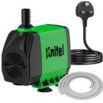 Knifel Submersible Pump 3000L/H 60W Dry Burning Protection with Ultra Quiet Design 3m High Lift for Fountains, Hydroponics, Ponds, Aquariums & More……