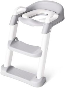 Toddler Potty Seat Trainer with Step Ladder, Soft, Comfortable, Cushioned Seat, Easy to Clean, Adjustable, Collapsible for Storage